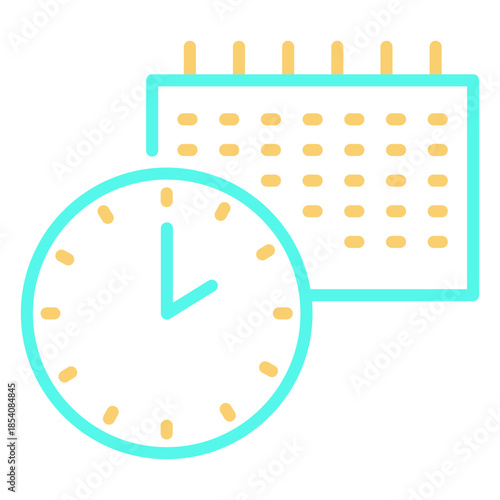 Icon clock calendar stroke
