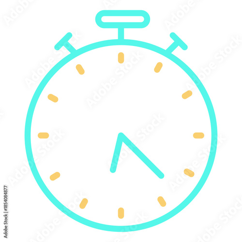 Time analog stopwatch icon