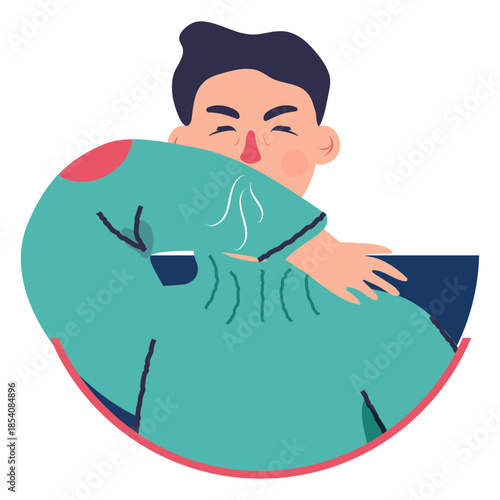 Covid 19 symptom character cough elbow