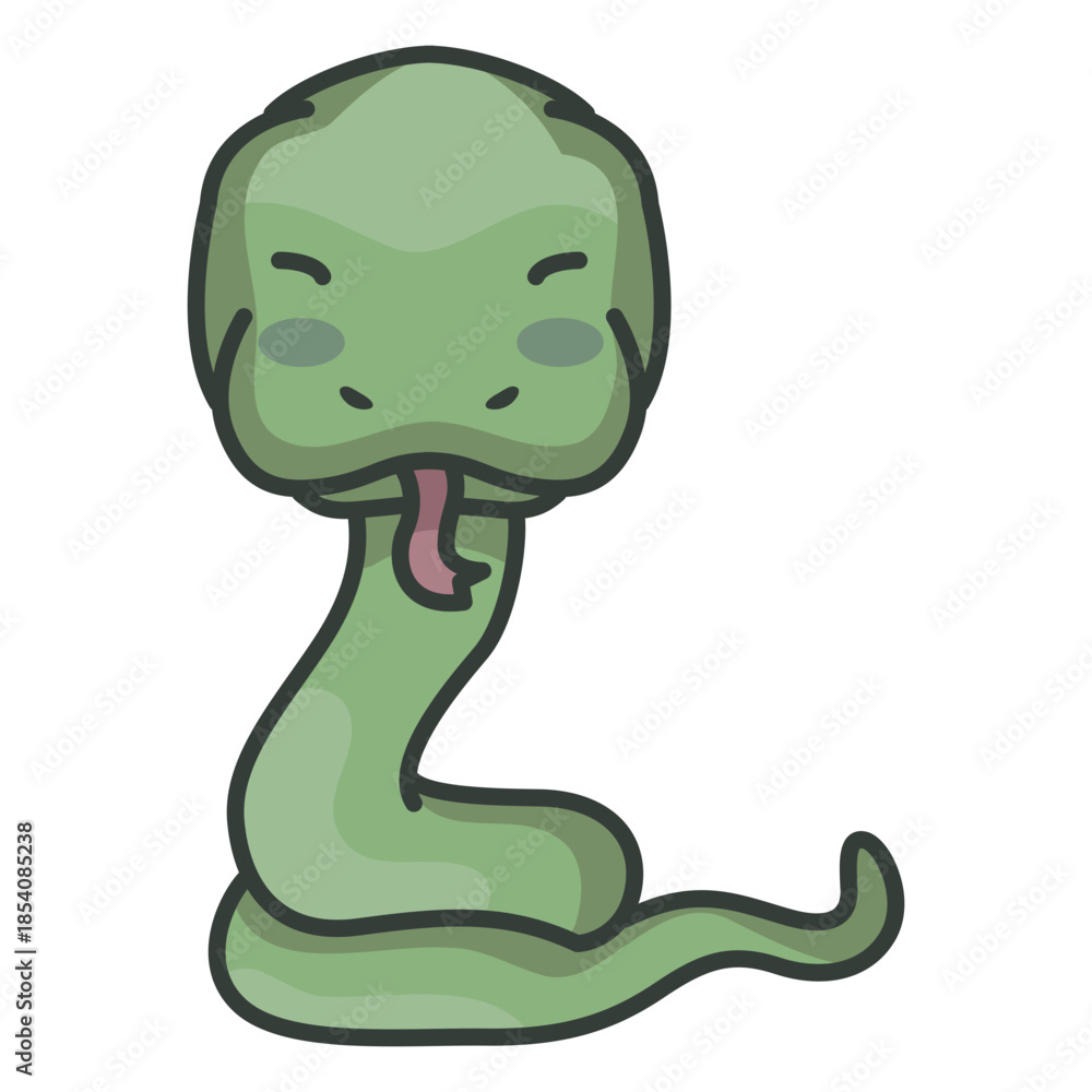 Fototapeta premium Cute snake character