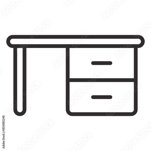 Desk with drawers stroke
