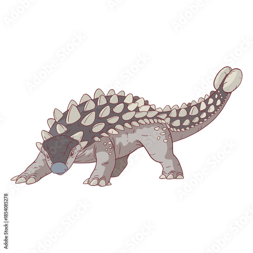 Ankylosaurus dinosaur illustration
