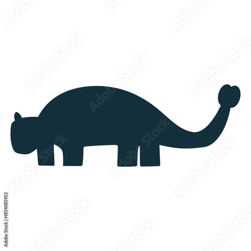 Silhouette ankylosaurus dinosaur cute