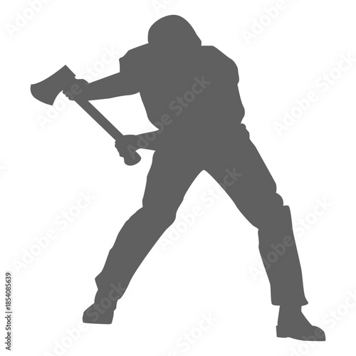 Lumberjack axe silhouette