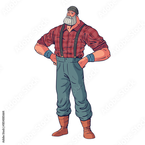 Standing lumberjack character