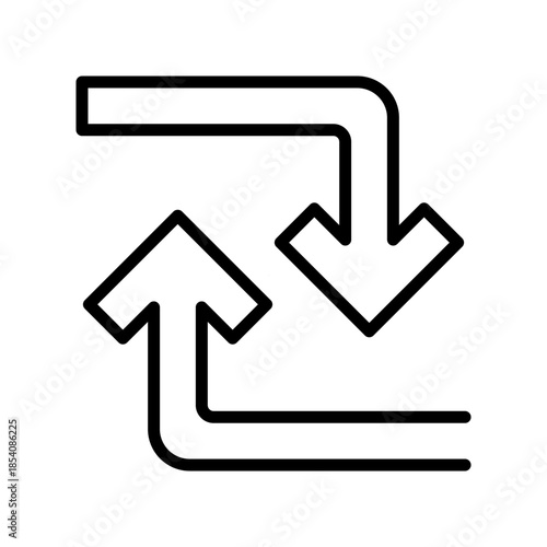 Repost Line Icon, Outline Symbol for Content Retweet, Share Loop, Viral Cycle, Quote Publication, and Information Spread. Vector Sign Icon.