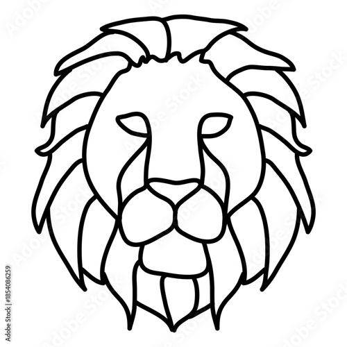 Leo zodiac sign element stroke