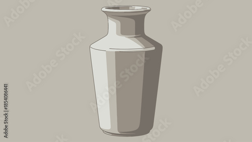 Simple and elegant ceramic vase with a matte finish.