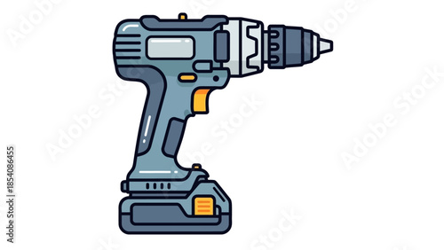 Cordless power drill with ergonomic design and modern features.