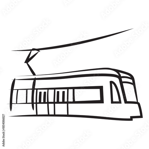 Train electric right facing stroke