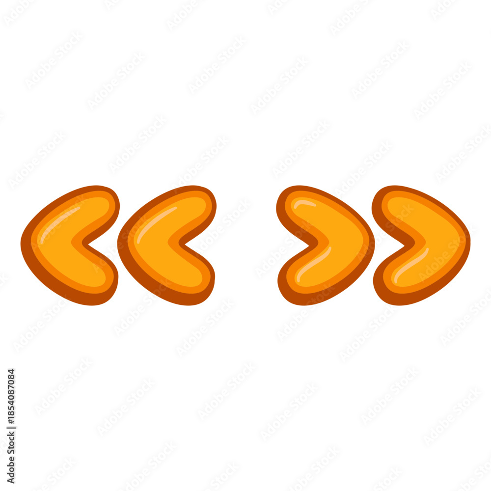 Fototapeta premium French quotation marks punctuation glossy