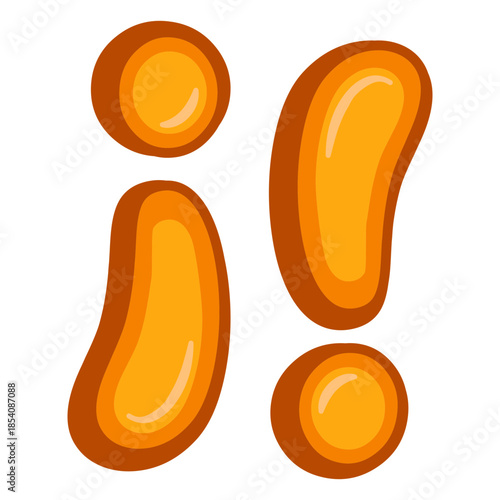 Exclamation points punctuation glossy