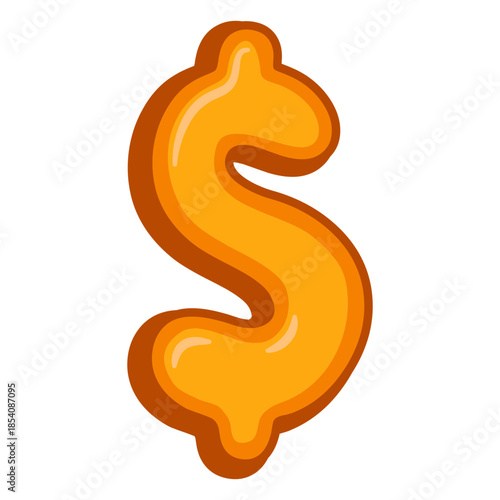 Dollar sign symbol glossy