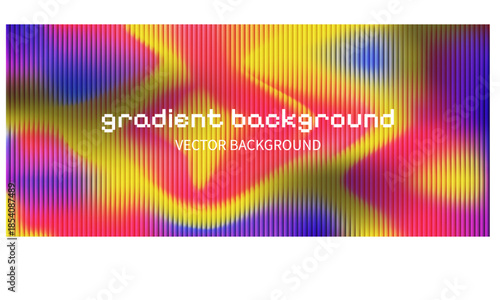 Abstract Holographic Gradient Background with Vertical Lines and Blur Effect