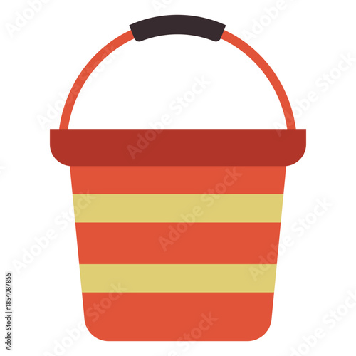 Water bucket colorful icon