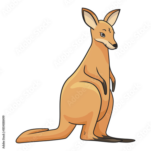 Cute kangaroo drawing