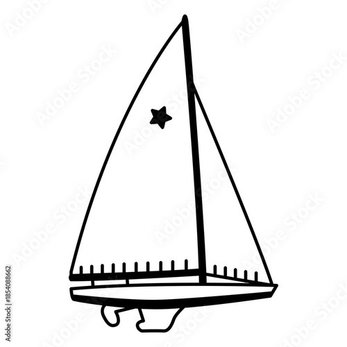 Sailing boat extreme sport stroke