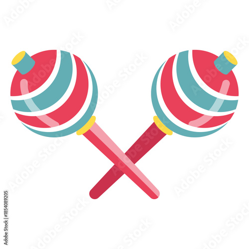 Carnival colored maracas
