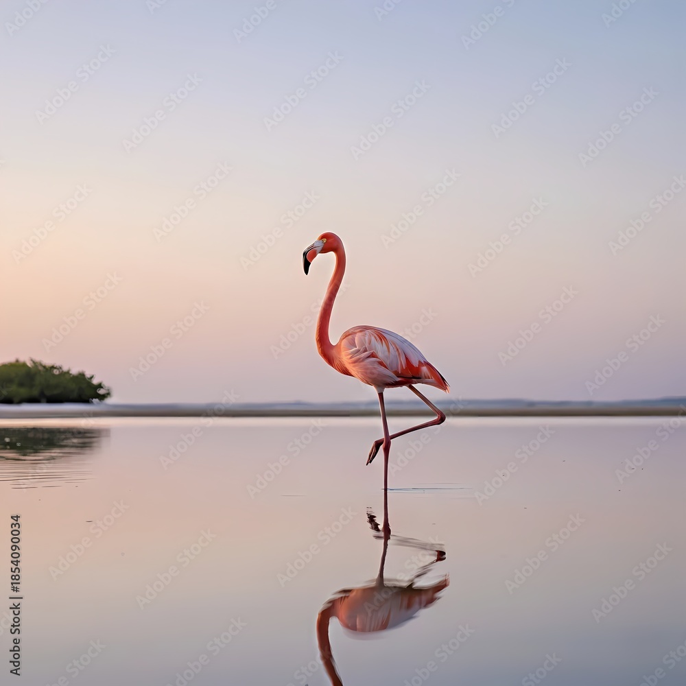 Fototapeta premium flamingo in the water