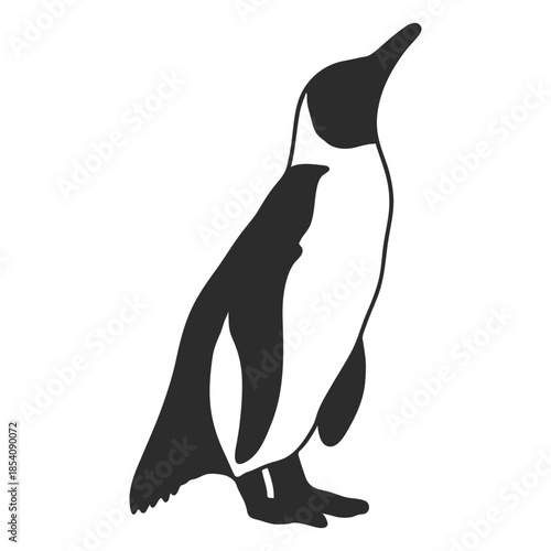 Penguin cute baby silhouette