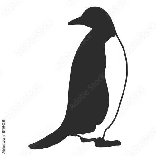 Penguin looking aquatic animal silhouette