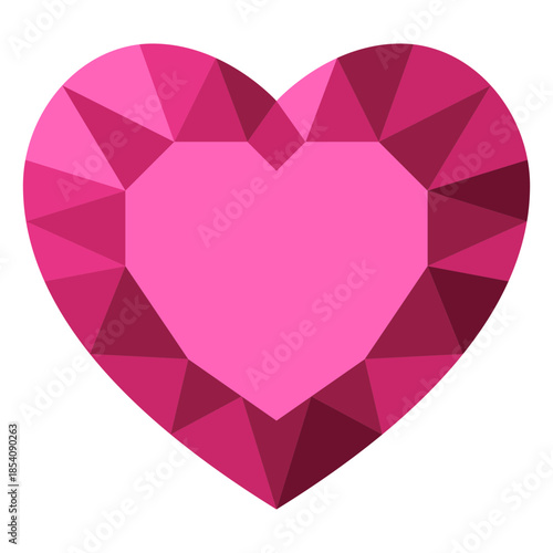 Pink tessellate heart diamond illustration