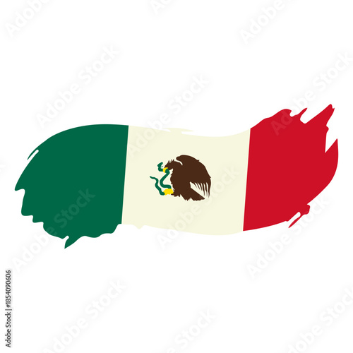 Mexican brushy design flag