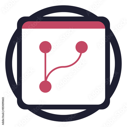 Calendar in circle logo