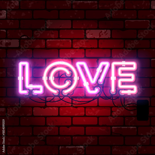 Valentines Day Neon Signboard