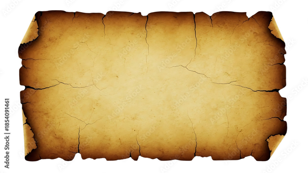 Fototapeta premium Old, cracked parchment paper background.