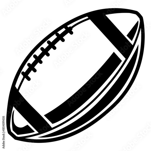 American football ball high contrast
