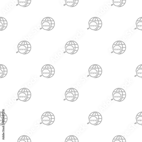 Domain Name Registration seamless pattern isolated on white background