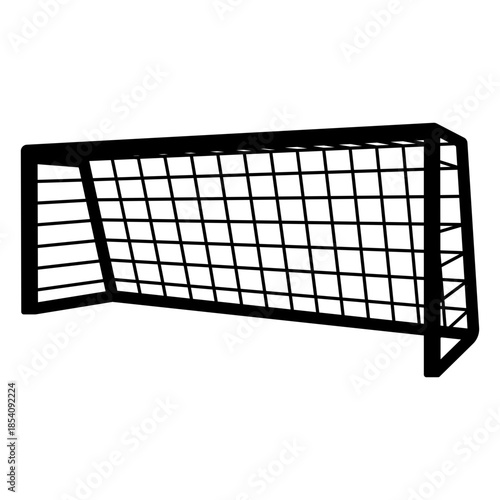 Soccer goalpost silhouette