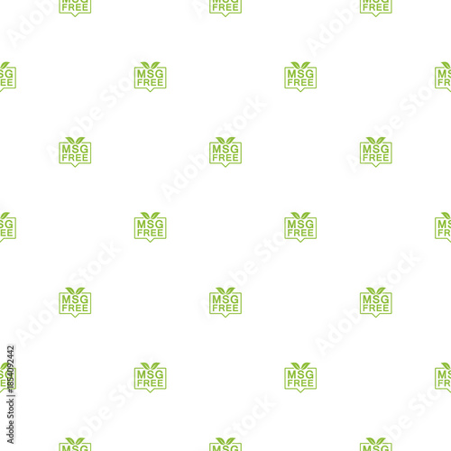 MSG free seamless pattern isolated on white background