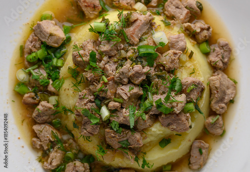 Mashed Potatoes with Meat from Above