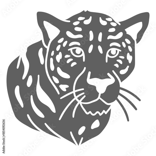 Simple leopard cut out face