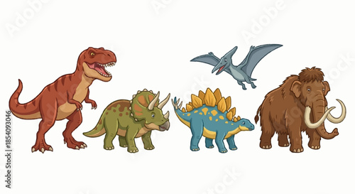 tyrannosaurus dinosaur vector illustration