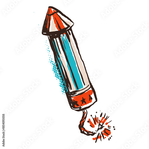 Vintage fireworks rocker