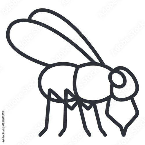 Side fly geometric stroke