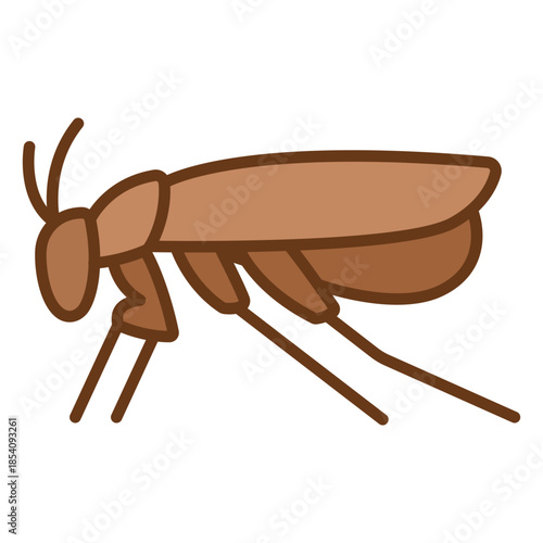 Side flea simple color stroke