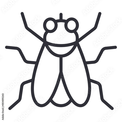 Fly from top geometric stroke