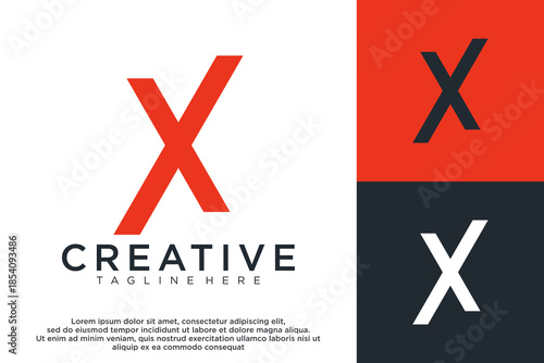 letter X creative logo design vector