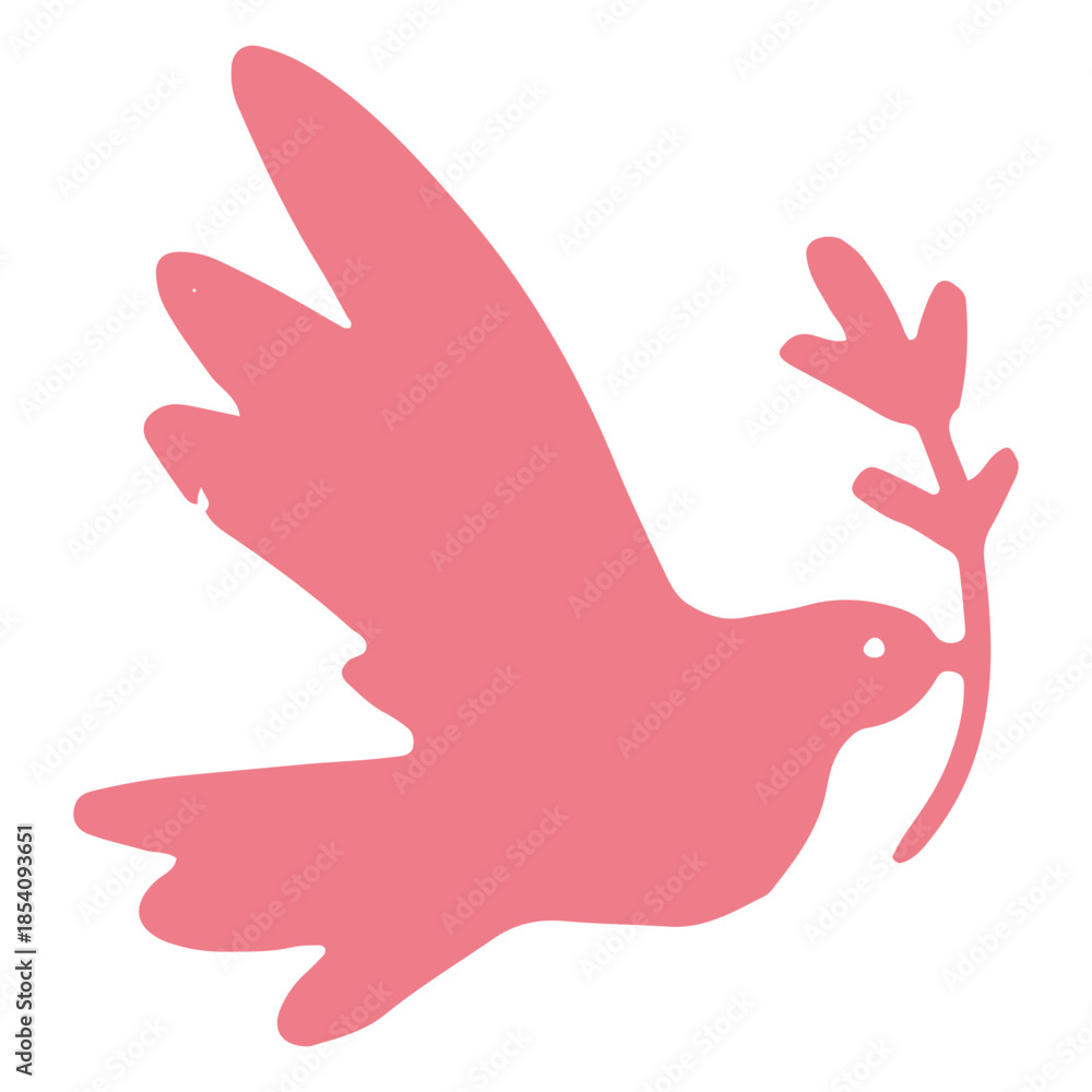 Fototapeta premium Dove of peace flat