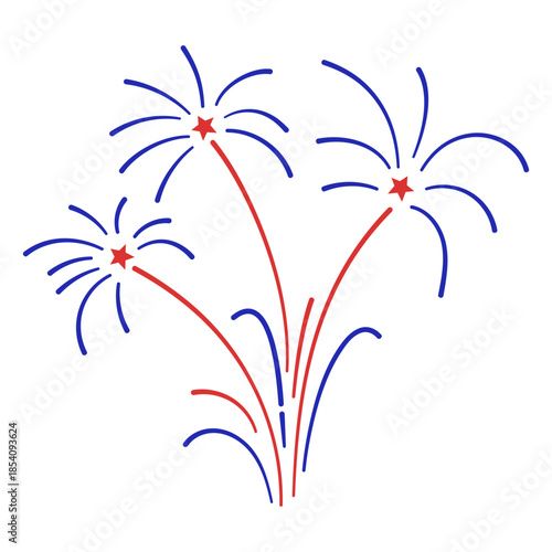 Small blue fireworks stroke