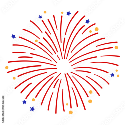 Simple red firework stroke