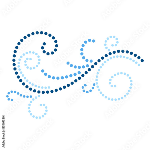 Blue dotted ornament flat