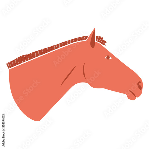 Wild west horse head semi flat