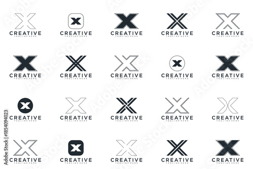 letter X creative logo design vector