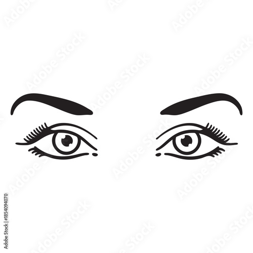 Eyes stroke look