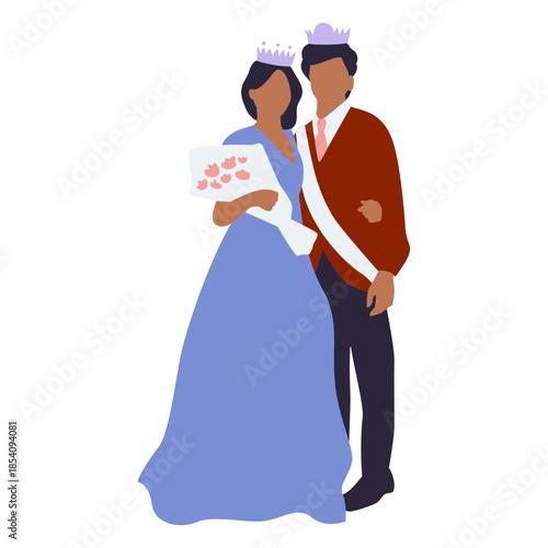 Prom queen and king flat